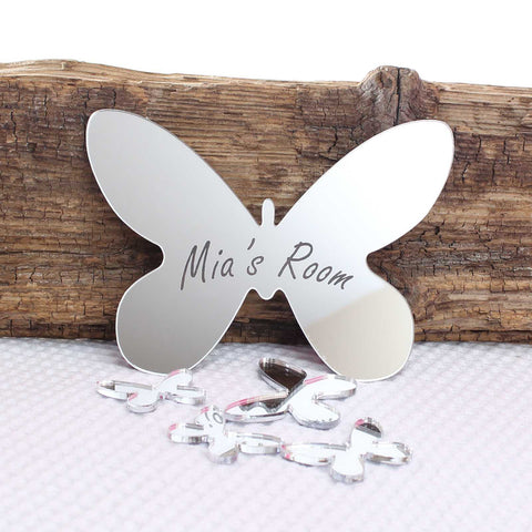 Personalised Mirror Butterfly Set