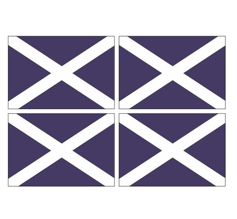 4 Scottish Scotland Flags