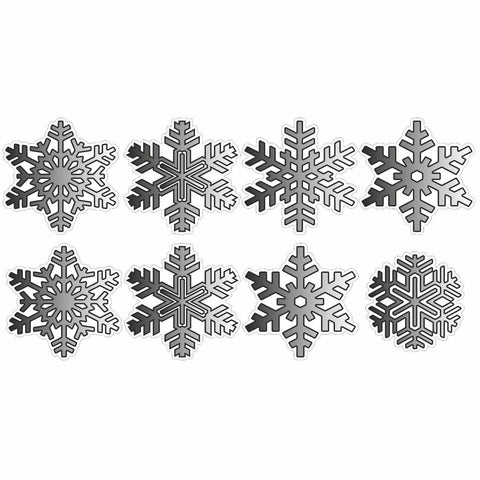 8 Black Christmas Snowflakes