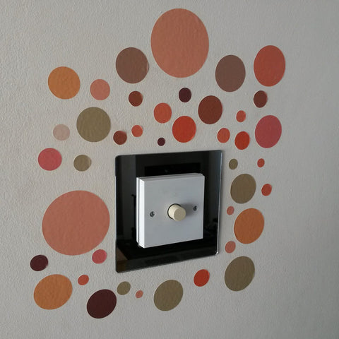 41 Cappuccino Polka Dot Wall Art Stickers