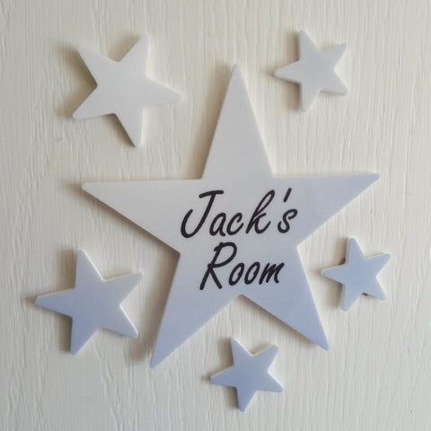 Personalised Blue Colour Star Plaque