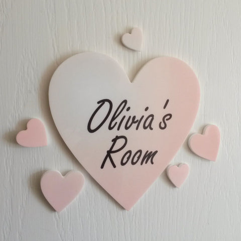 Personalised Pink Colour Heart Plaque