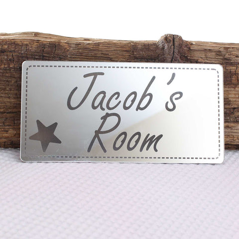 Shabby Chic Mirror Rectangle Personalised Plaque