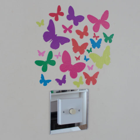 24 Butterfly Stickers Multicoloured