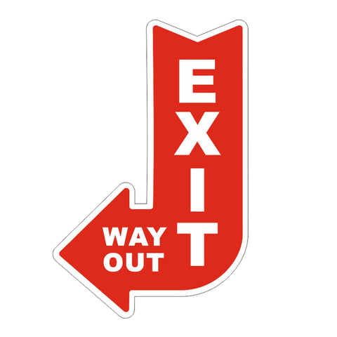 Way Out Exit Acrylic sign/plaque