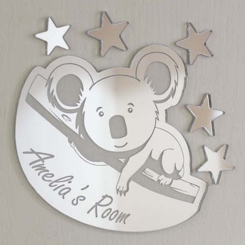 Koala Mirror Set Personalised Plaque