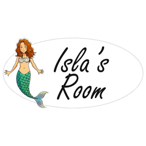 Personalised Colour Mermaid Door Name Plaque sign